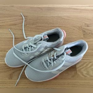 NWT Girls Adidas Sneakers, Grey/Pink, Size 2